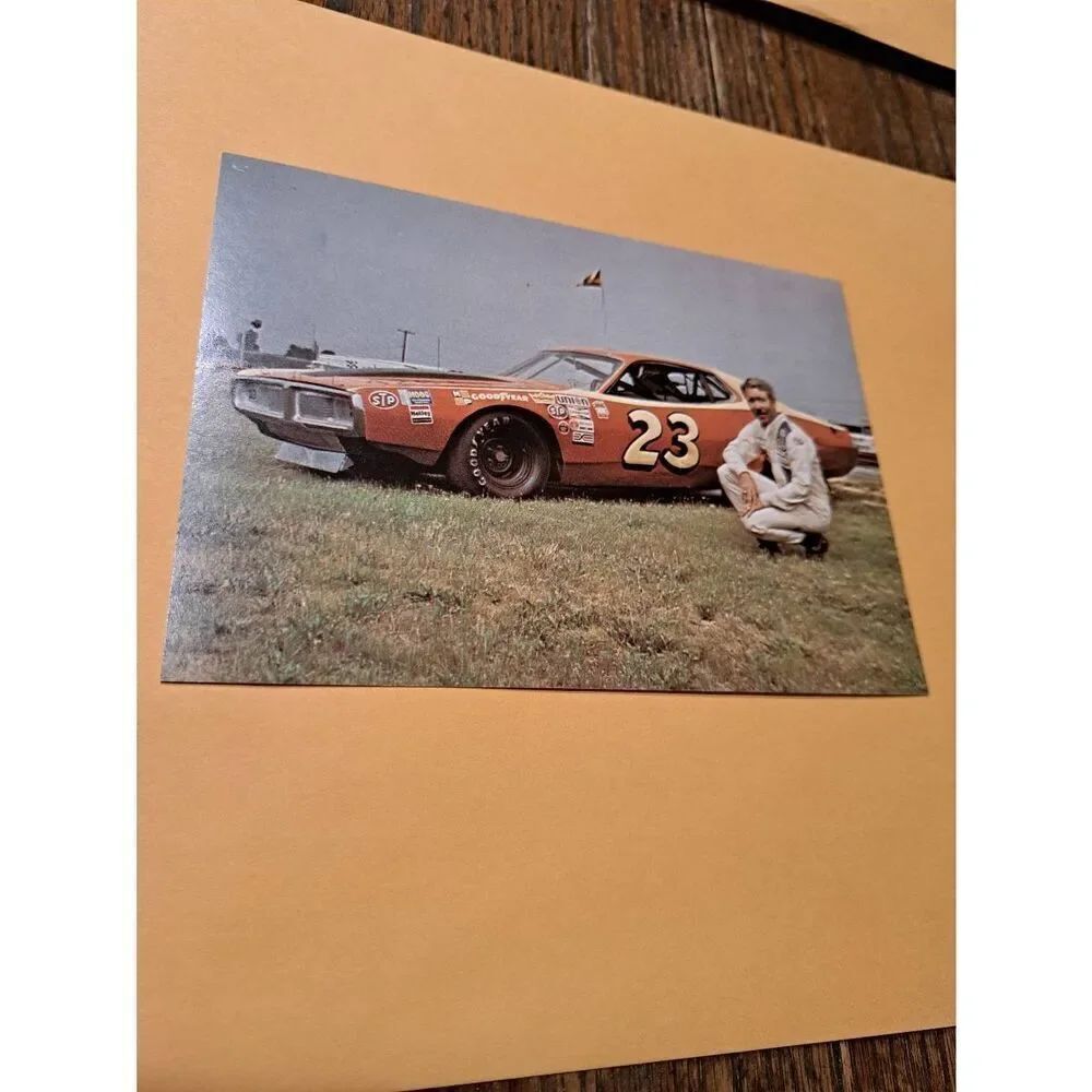 Vintage Roy Mayne #23 STP NASCAR Postcard 5x7 Red Chevy Unused Racing Photo